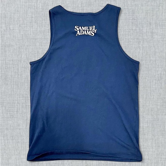 Large LGBTQ brewery Samuel Adams Blue Muscle tank "Love Conquers All" graphic - Picture 2 of 5